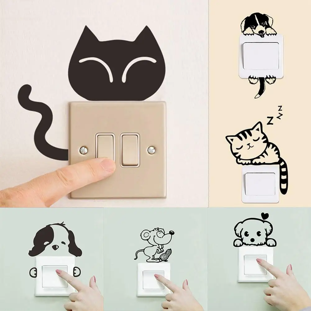 New Creative Removable Art DIY Cute Cartoon Cat Dog Wall Sticker Home Room Decor Switch Decal Wall Stickers Home Decoration
New Creative Removable Art DIY Cute Cartoon Cat Dog Wall Sticker Home Room Decor Switch Decal Wall Stickers Home Decoration