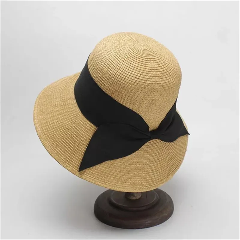 New Unisex Summer Floppy Straw Sun Hat Ladies Beach Wide Brim Visor Panama Cap