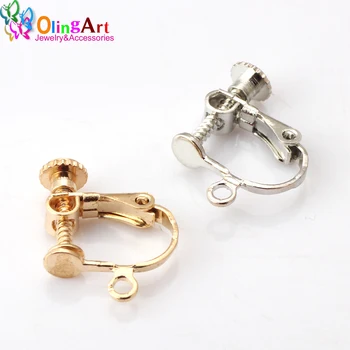 OlinglArt 8pcs/lot 13*14mm Copper Threaded ear clip/earrings hook wire clasp KC gold/rhodium-plated DIY Earring jewelry making
OlinglArt 8pcs/lot 13*14mm Copper Threaded ear clip/earrings hook wire clasp KC gold/rhodium-plated DIY Earring jewelry making