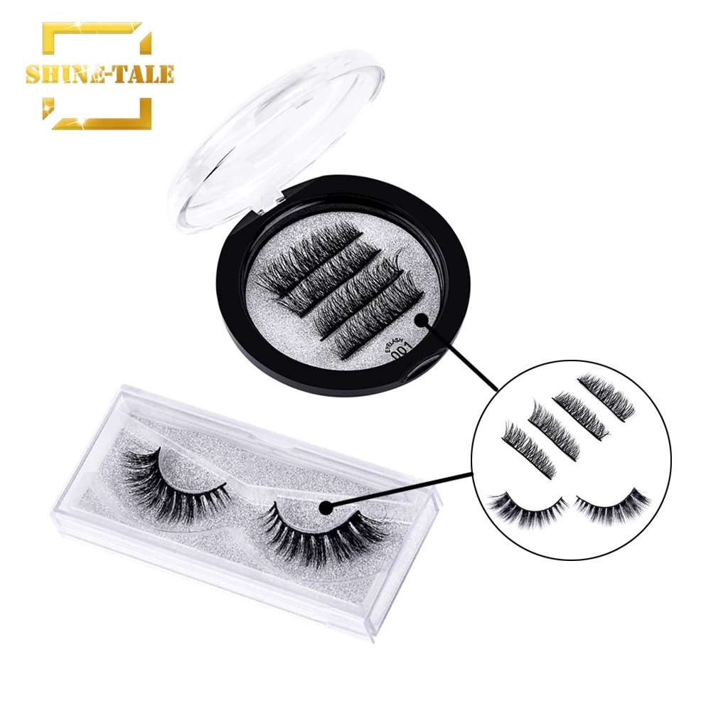 Shine-tale 3D 1 Pair Magnetic Eyelashes with 1 Pair Normal False Eyelashes Handmade Mink Lashes Extension A01+001
Shine-tale 3D 1 Pair Magnetic Eyelashes with 1 Pair Normal False Eyelashes Handmade Mink Lashes Extension A01+001