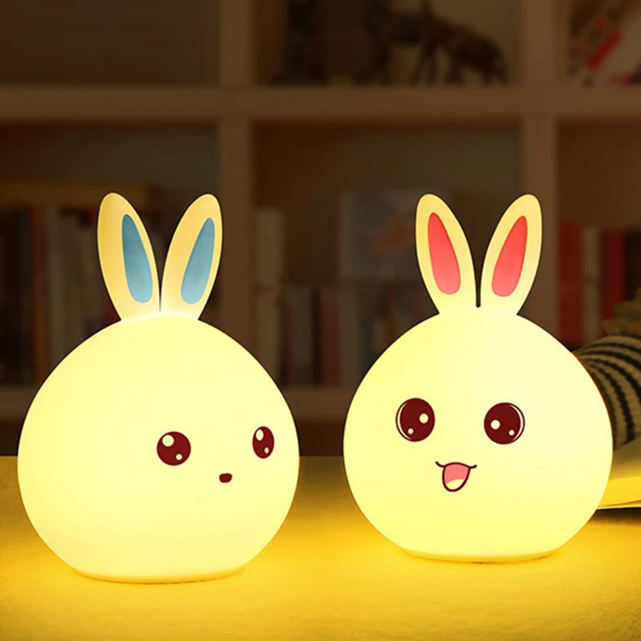 USB LED Rabbit Night Light Silicone Cute Rechargeable Baby Bedroom decora Lamp Touch Sensor Lights for Children Baby Gift 1w
USB LED Rabbit Night Light Silicone Cute Rechargeable Baby Bedroom decora Lamp Touch Sensor Lights for Children Baby Gift 1w