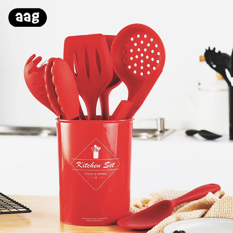 Silicone Cooking Utensils Set Handle Non-Stick Spatula Spoon Turner Cooking Tools Set With Storage Box Kitchen Tools Accessories
Silicone Cooking Utensils Set Handle Non-Stick Spatula Spoon Turner Cooking Tools Set With Storage Box Kitchen Tools Accessories