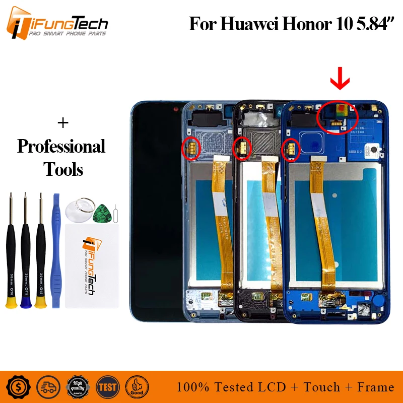 Brand New AAA 5.84" LCD For Huawei Honor 10 honor10 LCD Display +Touch Screen Digitizer Assembly Replacement with fingerprint
Brand New AAA 5.84" LCD For Huawei Honor 10 honor10 LCD Display +Touch Screen Digitizer Assembly Replacement with fingerprint