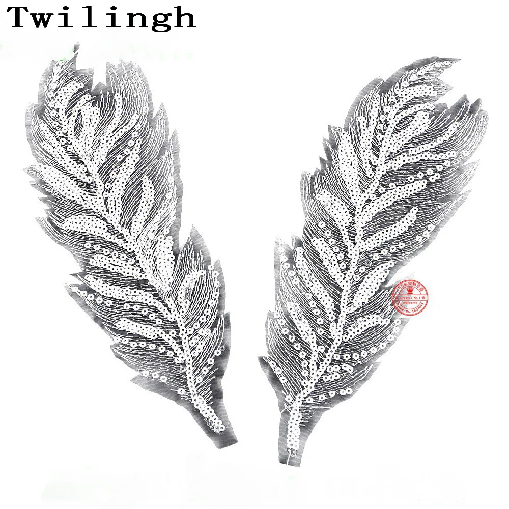 1 Pcs Patches Sew-on Gold Sliver Feather Wing Sequine Motif Applique Garment Women DIY Dress Clothes Epaulet Badge Wedding Party 
1 Pcs Patches Sew-on Gold Sliver Feather Wing Sequine Motif Applique Garment Women DIY Dress Clothes Epaulet Badge Wedding Party