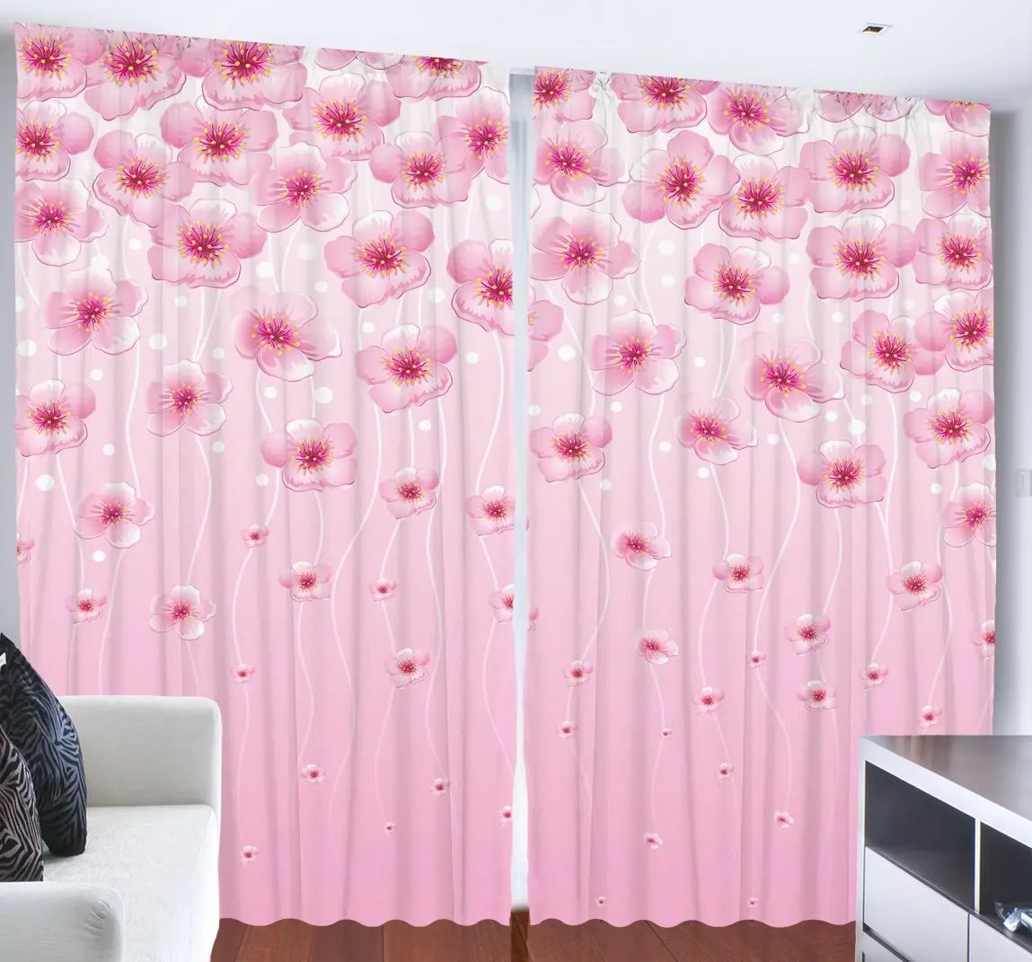 Floral Curtains for Girls Room Home Decor Pink Violets Blossoms Floral Art Design Flowers Window Drapes for Living Room Bedroom
Floral Curtains for Girls Room Home Decor Pink Violets Blossoms Floral Art Design Flowers Window Drapes for Living Room Bedroom
