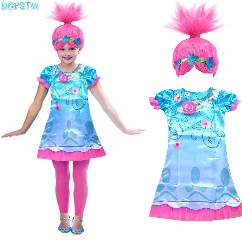 2017 New Summer Carnival Costume Trolls Dress For Kids Poppy Lace Dress Baby Girls Moana clothes Children Vaiana Party Dress
2017 New Summer Carnival Costume Trolls Dress For Kids Poppy Lace Dress Baby Girls Moana clothes Children Vaiana Party Dress