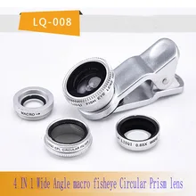 Mobile Phone Lens 4 in 1 Fish Eye Lenses Wide Angle Macro Universal SmartPhone Clip Zoom Lens Camera For iPhone Samsung Huawei