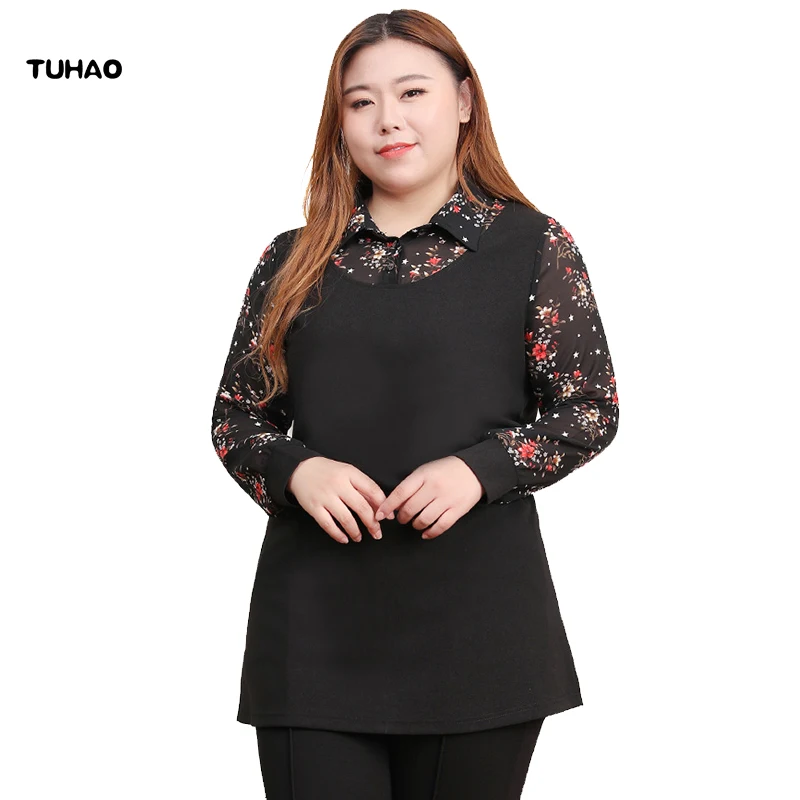 TUHAO 2019 New Spring Blouse Woman Chiffon Black Lace Print Flower Blouse Plus Size 10XL 8XL 6XL Blouse Office Lady SHIRTS MSFS
TUHAO 2019 New Spring Blouse Woman Chiffon Black Lace Print Flower Blouse Plus Size 10XL 8XL 6XL Blouse Office Lady SHIRTS MSFS