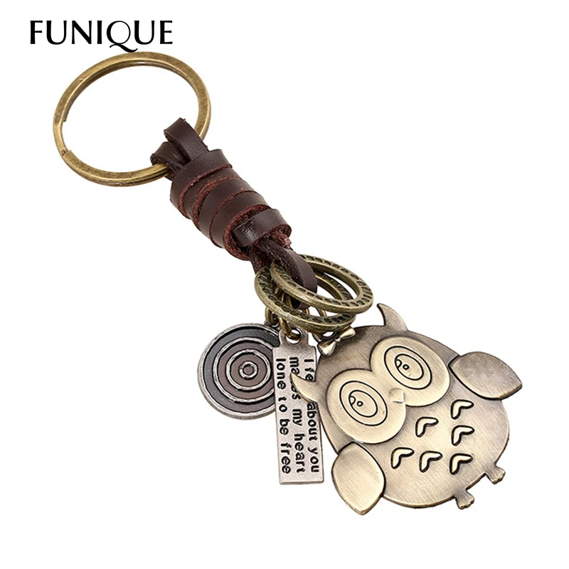 FUNIQUE Punk Men Women Car Key Chains Bag Pendant Accessories Handmade Weaving Leather Key Rings Punk Owl Charm Keychains
FUNIQUE Punk Men Women Car Key Chains Bag Pendant Accessories Handmade Weaving Leather Key Rings Punk Owl Charm Keychains