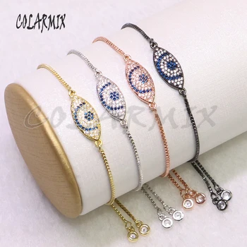 10 pieces devil eye bracelets tiny eyes accessories jewelry making for women mix colors zircon jewelry anklet for women 5356 
10 pieces devil eye bracelets tiny eyes accessories jewelry making for women mix colors zircon jewelry anklet for women 5356