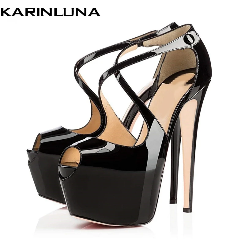 Karinluna 2019 plus size 45 brand design party Shoes Woman sexy platform 15cm High Heels peep toe Women's shoes sandals PUMPS
Karinluna 2019 plus size 45 brand design party Shoes Woman sexy platform 15cm High Heels peep toe Women's shoes sandals PUMPS