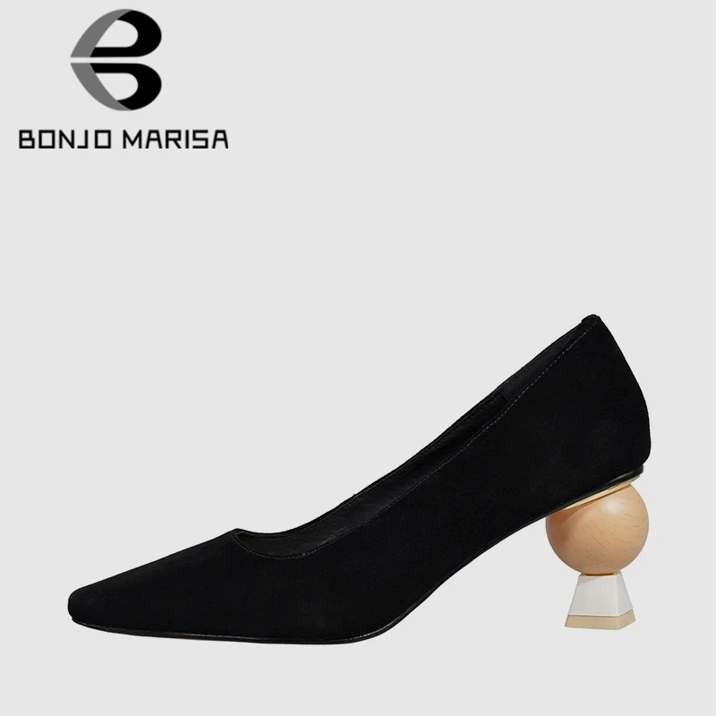 BONJOMARISA 2020 New Spring 34-42 Asymmetrical Heel Women Pumps Whole Genuine Leather High Heels Quality Office Lady Shoes Woman
BONJOMARISA 2020 New Spring 34-42 Asymmetrical Heel Women Pumps Whole Genuine Leather High Heels Quality Office Lady Shoes Woman