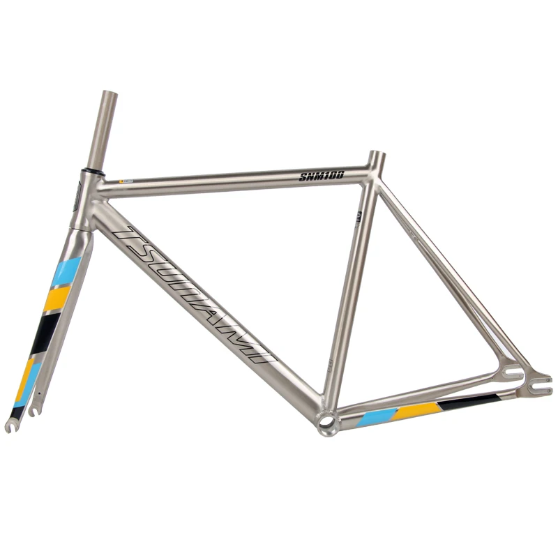 Best TSUNAMI Fixed Gear Bicycle Frameset 50cm 52cm 54cm Aluminum racing track Bike Fixie frame Track Frame 2