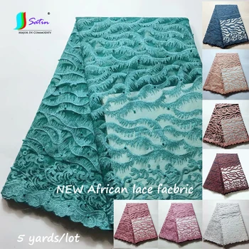 2019 Latest Nigerian New African Lace Fabric High Quality Lace Mesh Embroidered Beads Wedding French Tulle Lace Fabrics A0225F
2019 Latest Nigerian New African Lace Fabric High Quality Lace Mesh Embroidered Beads Wedding French Tulle Lace Fabrics A0225F