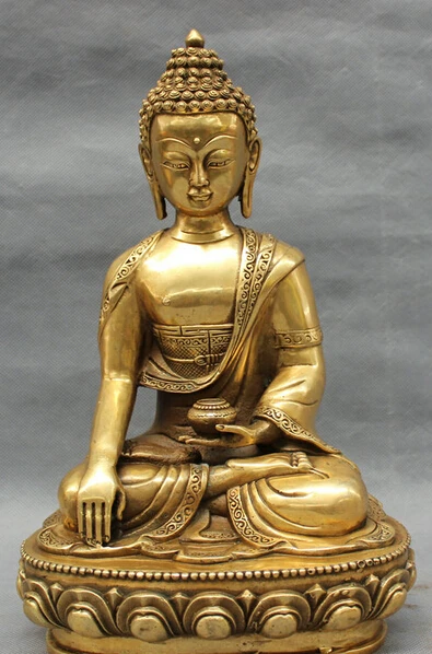 JP S0608 12" Tibet Brass Buddhism Amitabha Shakyamuni Sakyamuni Buddha Bowl Seat Statue Discount 35%
JP S0608 12" Tibet Brass Buddhism Amitabha Shakyamuni Sakyamuni Buddha Bowl Seat Statue Discount 35%