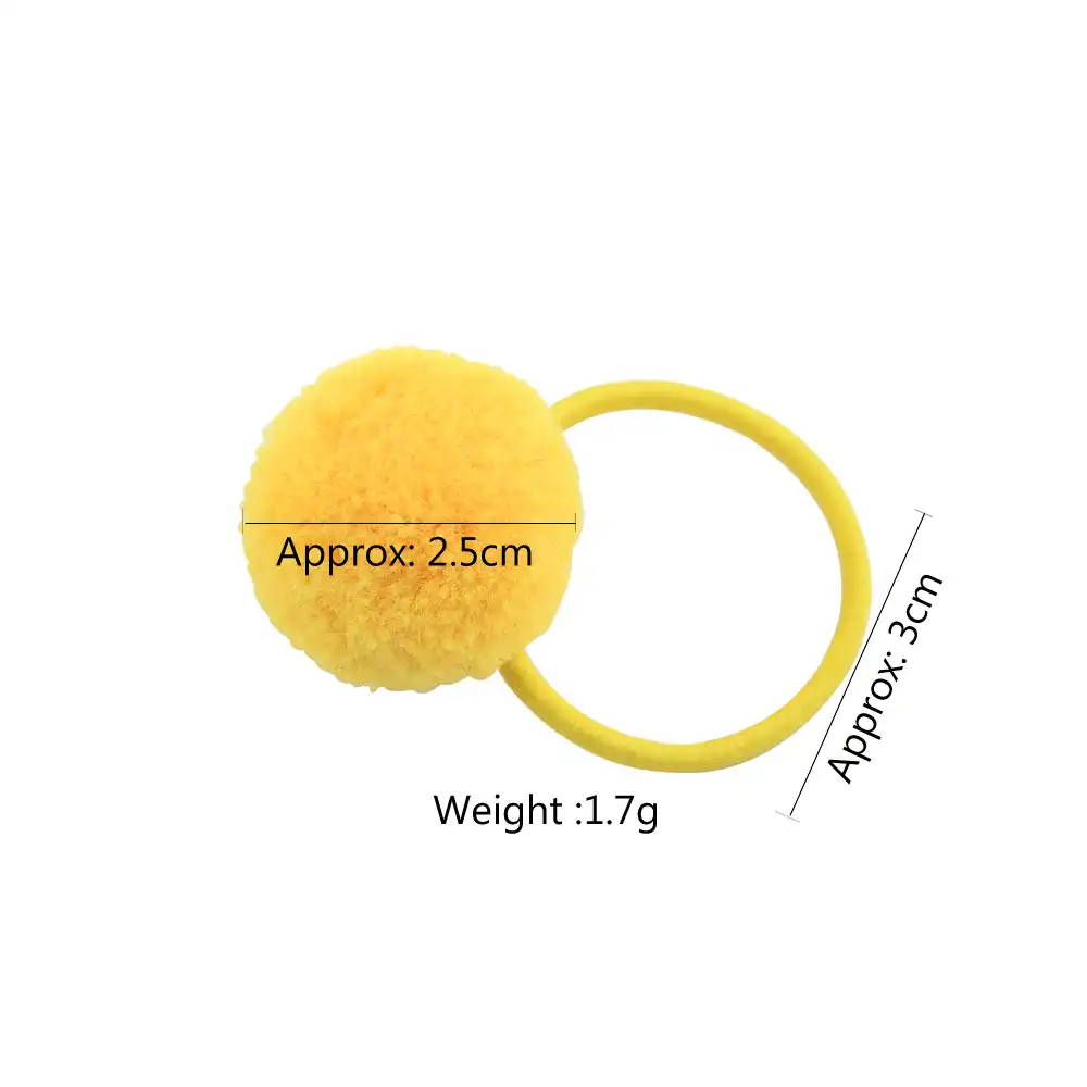 jewelrygift 1lot=12pcs one inch boutique fur ball with elastic