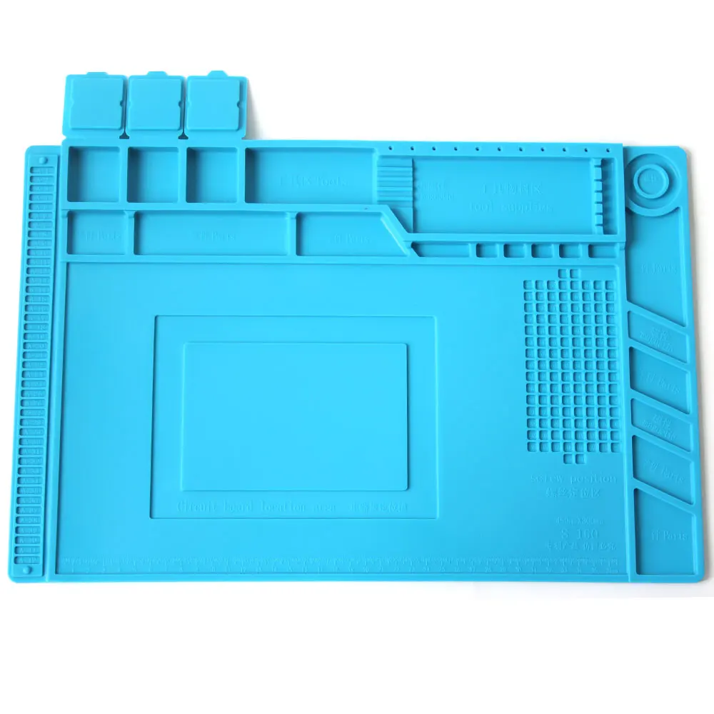 Heat Insulation Silicone Pad Desk Mat Maintenance Platform For BGA Soldering Repair Station With Magnetic Section
Heat Insulation Silicone Pad Desk Mat Maintenance Platform For BGA Soldering Repair Station With Magnetic Section