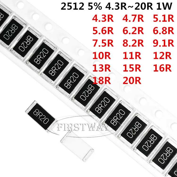 SZFTHRXDZ 50PCS SMD resistance 2512 5% 4.3R~20R resistance value selection 1W size: 6.4*3.2MM
SZFTHRXDZ 50PCS SMD resistance 2512 5% 4.3R~20R resistance value selection 1W size: 6.4*3.2MM