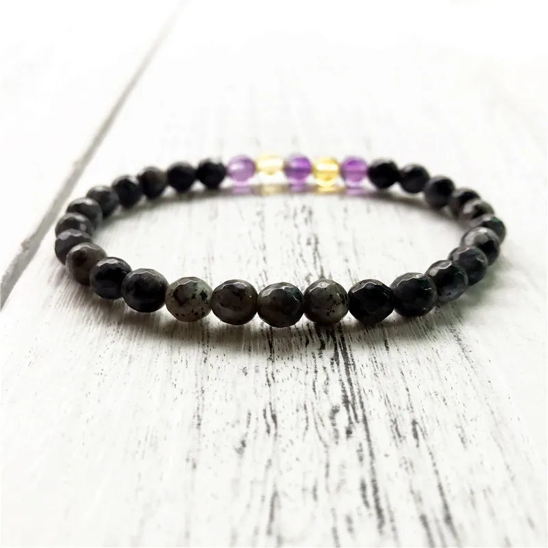 6mm Purple Quartz & Yellow Quartz & Labradorite Bracelet Crystal Energy Keep Balance Wrist Mala Yoga Mala Bracelet Natural Beads
6mm Purple Quartz & Yellow Quartz & Labradorite Bracelet Crystal Energy Keep Balance Wrist Mala Yoga Mala Bracelet Natural Beads