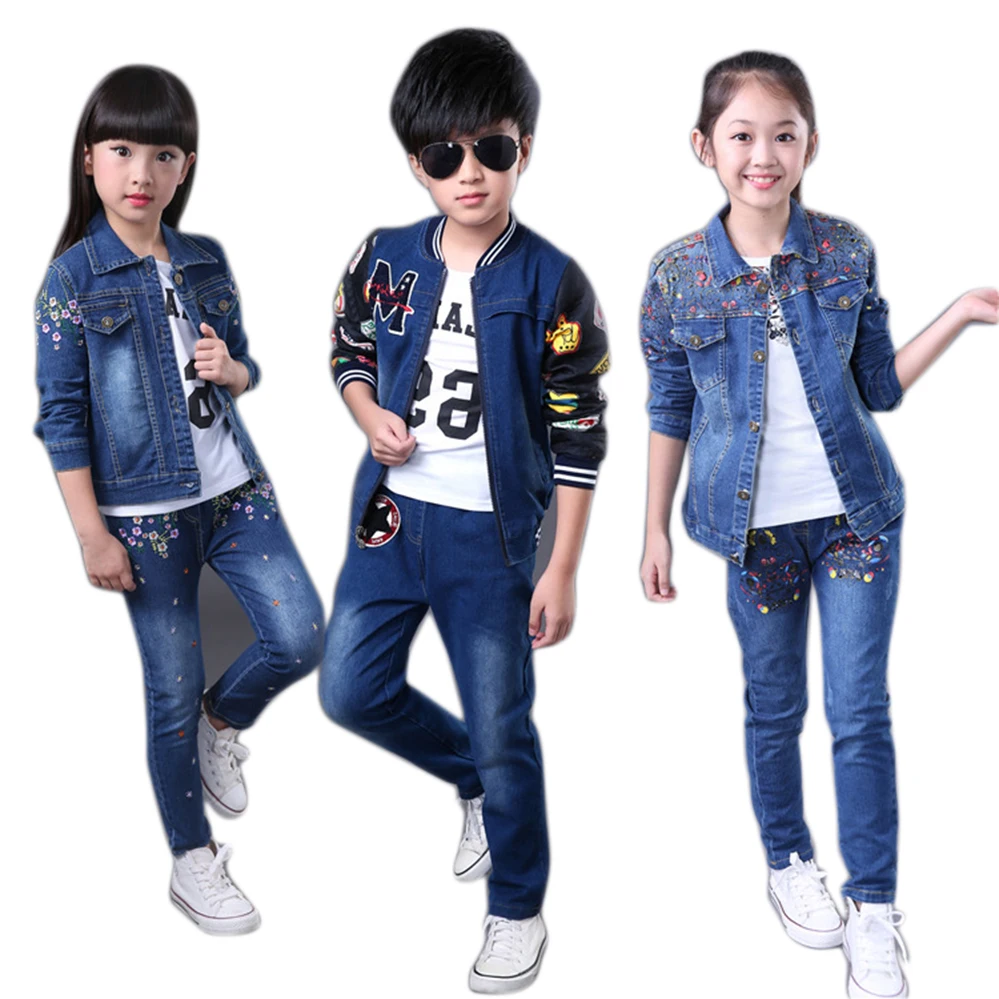 Children Clothes Set for Boys Girls High Quality Denim Clothing Suit Unisex Jacket + Jeans 2pcs for 5 7 9 11 13 14 Years old
Children Clothes Set for Boys Girls High Quality Denim Clothing Suit Unisex Jacket + Jeans 2pcs for 5 7 9 11 13 14 Years old