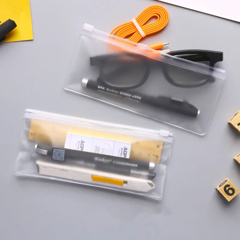 100pcs/lot PVC Transparent Frosted Zip Lock Envelope Binder Pocket pen bag plastic waterproof underwear bag 18cmx8cm
100pcs/lot PVC Transparent Frosted Zip Lock Envelope Binder Pocket pen bag plastic waterproof underwear bag 18cmx8cm