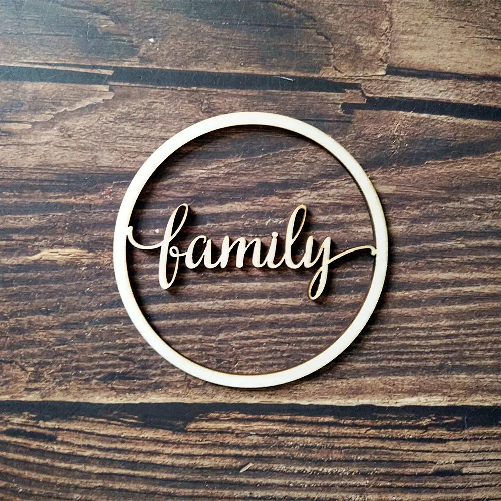 10pcs Wooden Laser Cut Unfinished Round Circle Family Script Word Sign Wood Signs Cursive Words Home Wedding Room Decoration Art
10pcs Wooden Laser Cut Unfinished Round Circle Family Script Word Sign Wood Signs Cursive Words Home Wedding Room Decoration Art