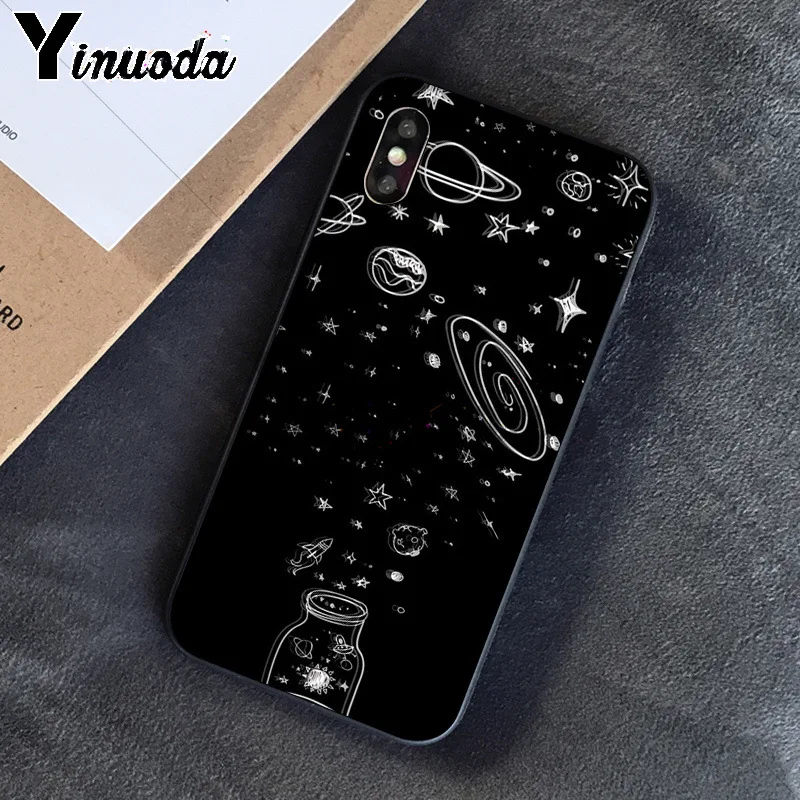 black with white moon stars space astronaut