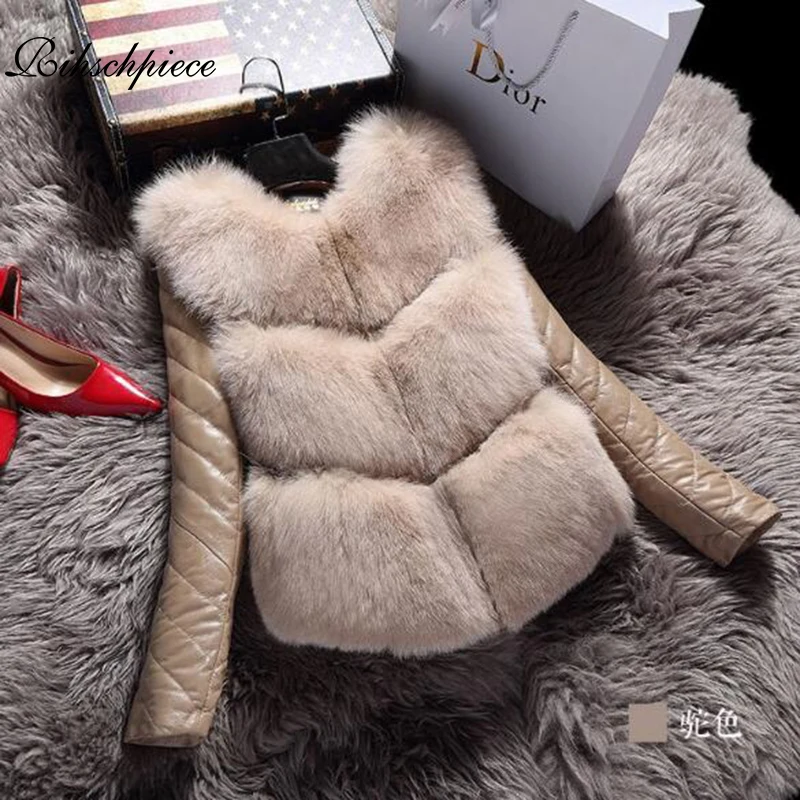 Rihschpiece 2018 Winter Women Faux Fur Coat Patchwork Jacket White Fur Vest O-neck Leather Ladies Jacket RZF1346
Rihschpiece 2018 Winter Women Faux Fur Coat Patchwork Jacket White Fur Vest O-neck Leather Ladies Jacket RZF1346