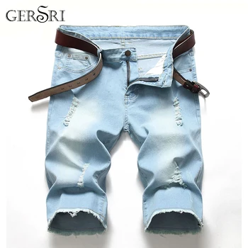Gersri New Summer Men's Retro Ripped Jeans Shorts Biker Slim Fit Vintage Denim Shorts For Male Short Jeans Plus Size 28-42
Gersri New Summer Men's Retro Ripped Jeans Shorts Biker Slim Fit Vintage Denim Shorts For Male Short Jeans Plus Size 28-42