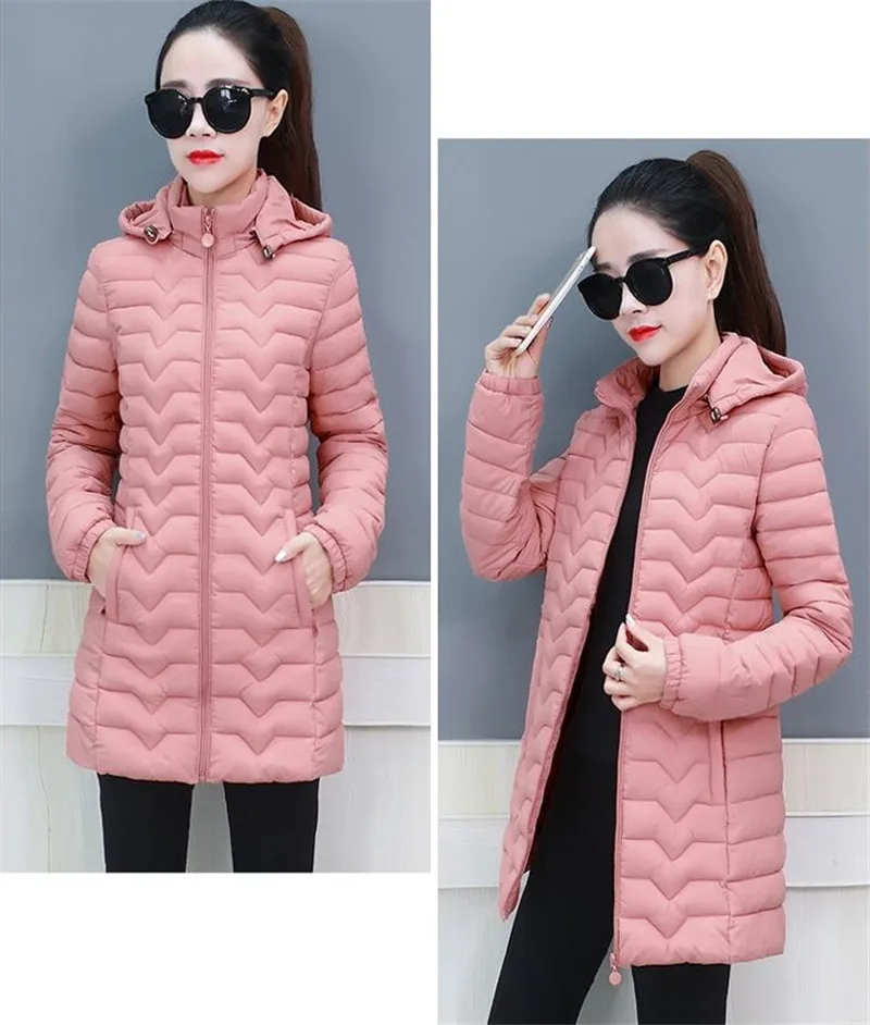 New light Thin Down cotton Jacket Women Autumn Winter loose Warm Cotton Jackets Plus size Womens Casual Hooded Parkas 6XL F748