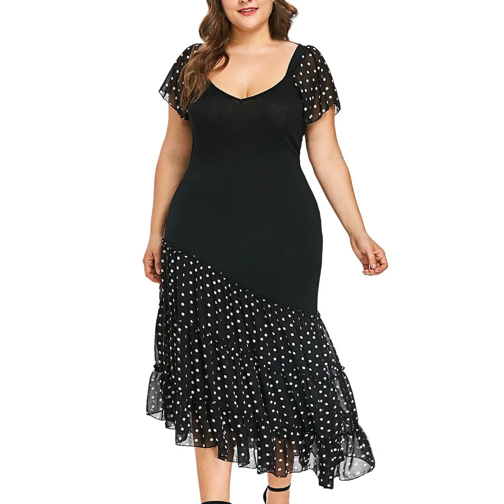 Fashion Summer Women Plus Size Dresses O-Neck Short Sleeve Asymmetric Chiffon Pots Dress Sexy Party Elegant Sundress z0426
Fashion Summer Women Plus Size Dresses O-Neck Short Sleeve Asymmetric Chiffon Pots Dress Sexy Party Elegant Sundress z0426