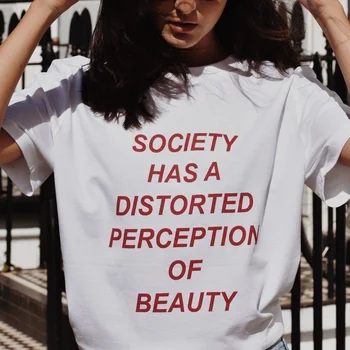 Fashion Show YF Society Has A Distorted Perception Of Beauty Letters Print Women Tshirt Cotton Casual Funny T Shirt
Fashion Show YF Society Has A Distorted Perception Of Beauty Letters Print Women Tshirt Cotton Casual Funny T Shirt