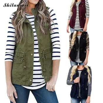 2018 Women Autumn Spring Vest Waistcoat Casual Lady Office Wear Solid Waistcoat Women Coat Casual Sleeveless Vest Jacket Black
2018 Women Autumn Spring Vest Waistcoat Casual Lady Office Wear Solid Waistcoat Women Coat Casual Sleeveless Vest Jacket Black