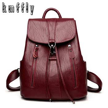 KMFFLY 2018 Women Backpack Designer high quality Leather Women Bag Fashion School Bags Large Capacity Backpacks Travel Bags
KMFFLY 2018 Women Backpack Designer high quality Leather Women Bag Fashion School Bags Large Capacity Backpacks Travel Bags