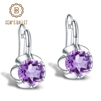 GEM'S BALLET 5.32Ct Natural Purple Amethyst Flower Stud Earrings Pure 925 Sterling Silver Fine Jewelry For Women Birthstone Gift
GEM'S BALLET 5.32Ct Natural Purple Amethyst Flower Stud Earrings Pure 925 Sterling Silver Fine Jewelry For Women Birthstone Gift