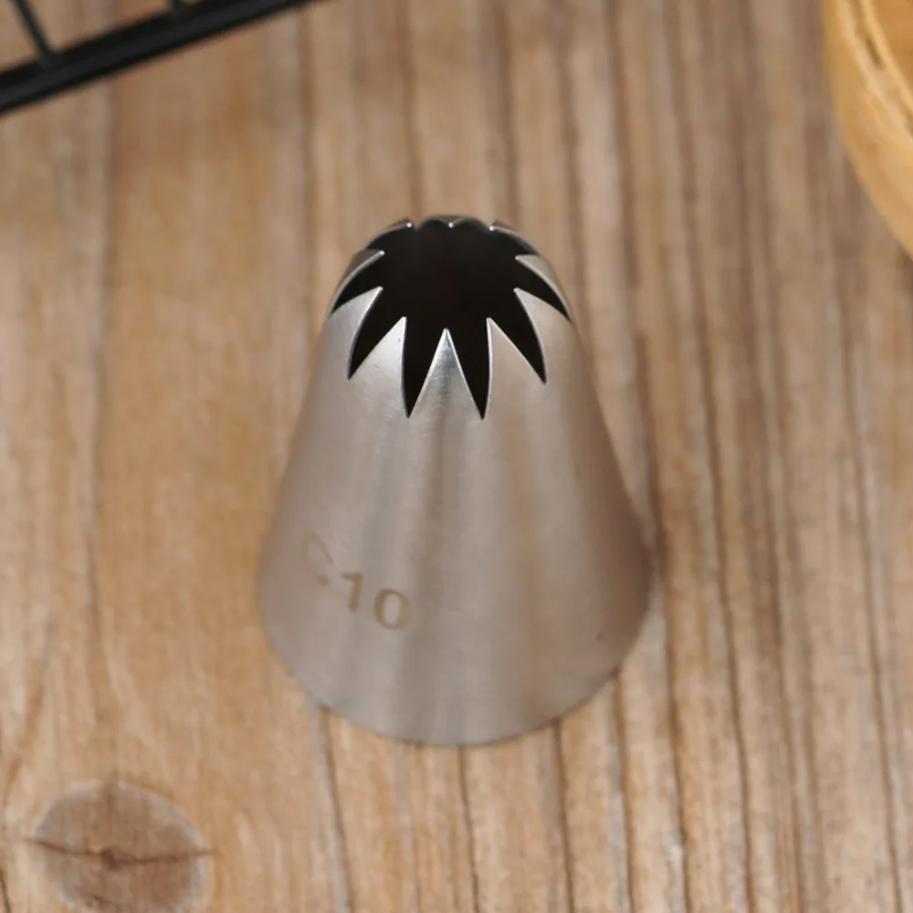 #C10 Large Size Piping Nozzle Cake Cream Decoration Stainless Steel Icing Tips Cupcake Pastry Tools 10 Teeth Close Star
#C10 Large Size Piping Nozzle Cake Cream Decoration Stainless Steel Icing Tips Cupcake Pastry Tools 10 Teeth Close Star