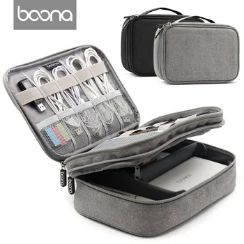 Boona Travel Universal Electronic Organizer Case Digital Storage Bag for Various USB Cables, Charger, Cables,Power Bank,SD Card
Boona Travel Universal Electronic Organizer Case Digital Storage Bag for Various USB Cables, Charger, Cables,Power Bank,SD Card