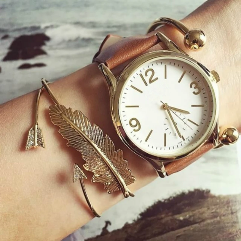 New Bracelet Popular Fashion Leaves Feather Arrowhead Crystal Bracelet Set Simple Accessories Bangles For Women Wholesale
New Bracelet Popular Fashion Leaves Feather Arrowhead Crystal Bracelet Set Simple Accessories Bangles For Women Wholesale