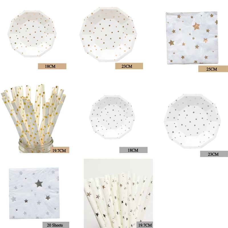 Wholesale Gold Foil Star Disposable Tableware Party Paper Plates Cups Baby Shower Favor Paper Napkins Drinking Straws
Wholesale Gold Foil Star Disposable Tableware Party Paper Plates Cups Baby Shower Favor Paper Napkins Drinking Straws