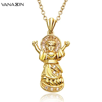 Madonna Virgin Mary CZ Necklace Trendy Gold/Silver Color Goddess Jewelry Catholic Necklace for Women Jewellery Gift Box
Madonna Virgin Mary CZ Necklace Trendy Gold/Silver Color Goddess Jewelry Catholic Necklace for Women Jewellery Gift Box