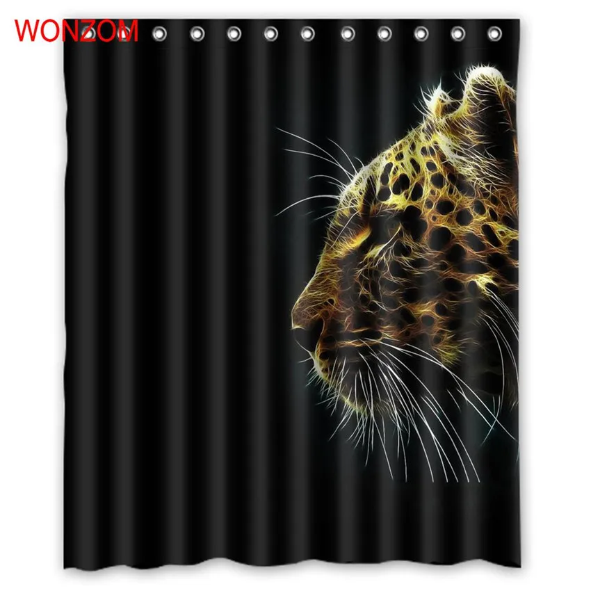 WONZOM Leopard Polyester Curtain with 12 Hooks For Bathroom Decor Modern Animal Bath Waterproof Curtain New Bathroom Accessories
WONZOM Leopard Polyester Curtain with 12 Hooks For Bathroom Decor Modern Animal Bath Waterproof Curtain New Bathroom Accessories