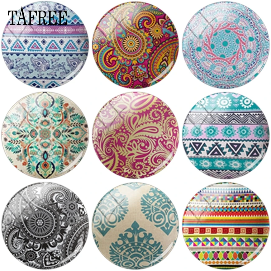 TAFREE Multicolor Retro Pattern Glass Cabochon Dome 25mm Base Cover Pendant For DIY Keychains Necklace
TAFREE Multicolor Retro Pattern Glass Cabochon Dome 25mm Base Cover Pendant For DIY Keychains Necklace