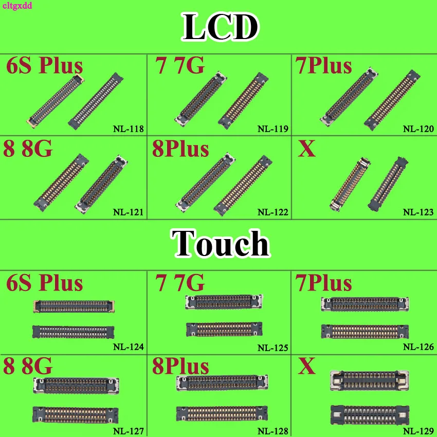 cltgxdd 1X LCD Display Touch Screen Flex Cable FPC Plug Connector On Mother Board Mainboard For iPhone 6S 6SP 7 8 Plus X
cltgxdd 1X LCD Display Touch Screen Flex Cable FPC Plug Connector On Mother Board Mainboard For iPhone 6S 6SP 7 8 Plus X
