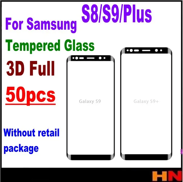 50 шт. для Samsung Galaxy S8 S9 G960 + G965 plus 3D полный клей изогнутый корпус закаленное стекло