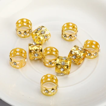 13mm 10pcs Gold Rhinestone Hair Dread Braids Dreadlock Beads Crystal Adjustable Braid Cuffs Clip Hair Extension Tool
13mm 10pcs Gold Rhinestone Hair Dread Braids Dreadlock Beads Crystal Adjustable Braid Cuffs Clip Hair Extension Tool