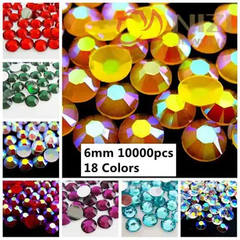 6mm 10000pcs Resin Rhinestones Flatback Silver Foiled Glue On Non Hotfix Diamond Colors #37-#54 DIY 3D Nails Art Charms
6mm 10000pcs Resin Rhinestones Flatback Silver Foiled Glue On Non Hotfix Diamond Colors #37-#54 DIY 3D Nails Art Charms