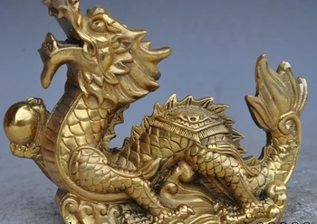 6"China Fengshui Brass Zodiac Year Dragon Animal Beast play bead Lucky statue 
6"China Fengshui Brass Zodiac Year Dragon Animal Beast play bead Lucky statue