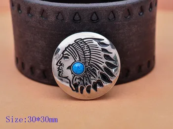 30mm10pcs Bling Silver Southeast American Indian Chief Head Leathercraft Saddles Turquoise Conchos Set Screw Back
30mm10pcs Bling Silver Southeast American Indian Chief Head Leathercraft Saddles Turquoise Conchos Set Screw Back