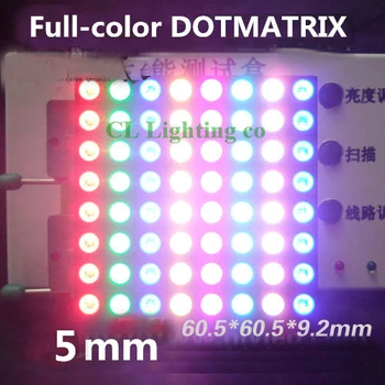 10PCS free shipping RGB Colorful 2388 LED Dot Matrix 5mm Display Module Common Anode 8x8 8*8 Full Colour 60x60mm digital tube
10PCS free shipping RGB Colorful 2388 LED Dot Matrix 5mm Display Module Common Anode 8x8 8*8 Full Colour 60x60mm digital tube