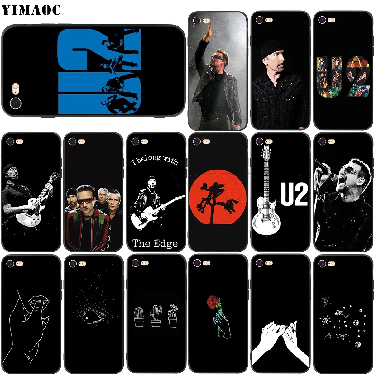 YIMAOC U2 Bono The Edge Soft Silicone Case for iPhone 11 Pro XS Max XR X 8 7 6 6S Plus 5 5s se
YIMAOC U2 Bono The Edge Soft Silicone Case for iPhone 11 Pro XS Max XR X 8 7 6 6S Plus 5 5s se